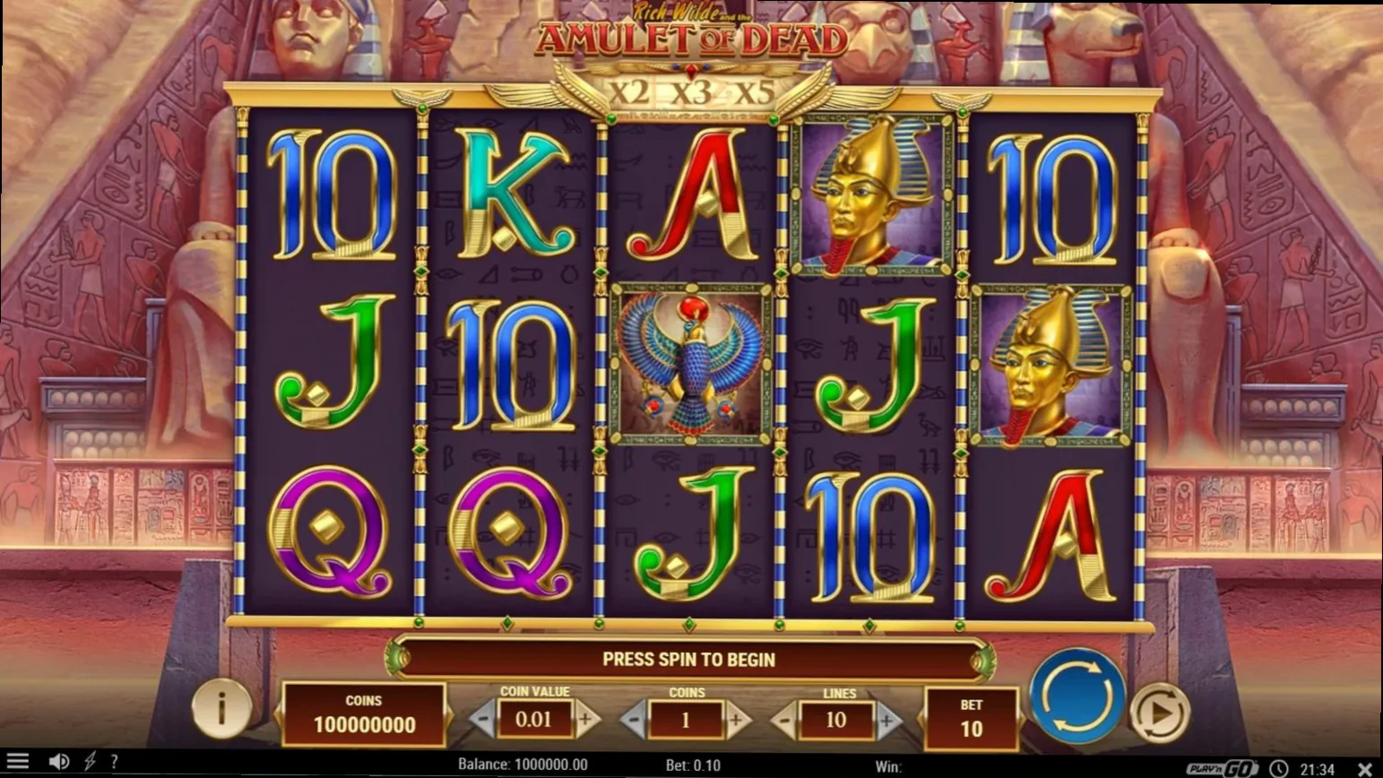 Rich Wilde and the Amulet of Dead von Play'n GO